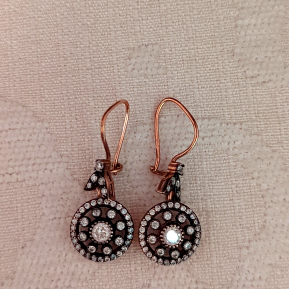 Byzantine Lever back Antique Style Earrings